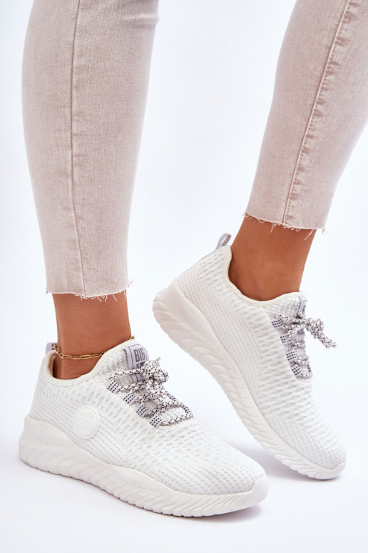 Femminile Stile sportivo scarpe Memory Foam Big Star HH274296 Colore bianco