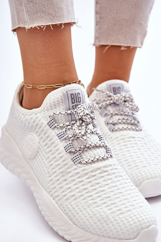 Femminile Stile sportivo scarpe Memory Foam Big Star HH274296 Colore bianco