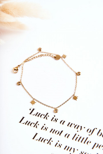 Bracciale per le gambe Stelle I con occhielli in zirconio colore dorato