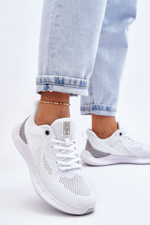 Femminile  scarpe da ginnastica Memory Foam System Big Star LL274297 Colore bianco