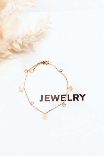 Bracciale per le gambe Con farfalle colore dorato 2
