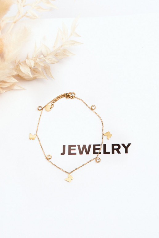 Bracciale per le gambe Con farfalle colore dorato
