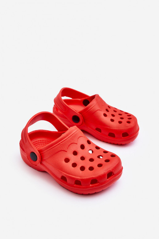 Pantofole leggere Crocs per bambini Pantofole colore rosso Percy