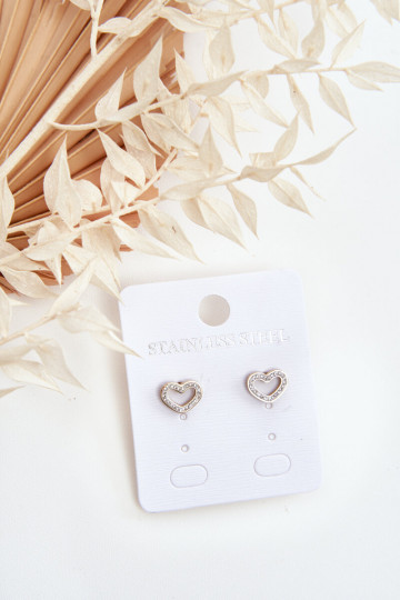 Orecchini classici a forma di cuore colore dorato