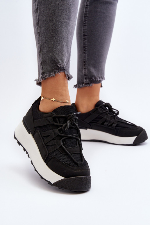 Scarpe sportive da donna, scarpe da ginnastica colore nero Phyrena