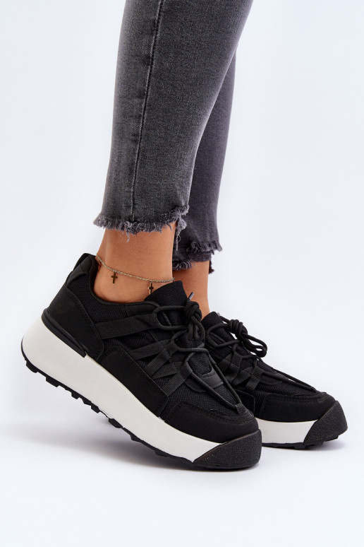 Scarpe sportive da donna, scarpe da ginnastica colore nero Phyrena