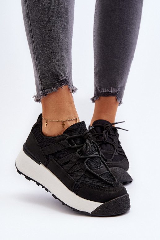 Scarpe sportive da donna, scarpe da ginnastica colore nero Phyrena