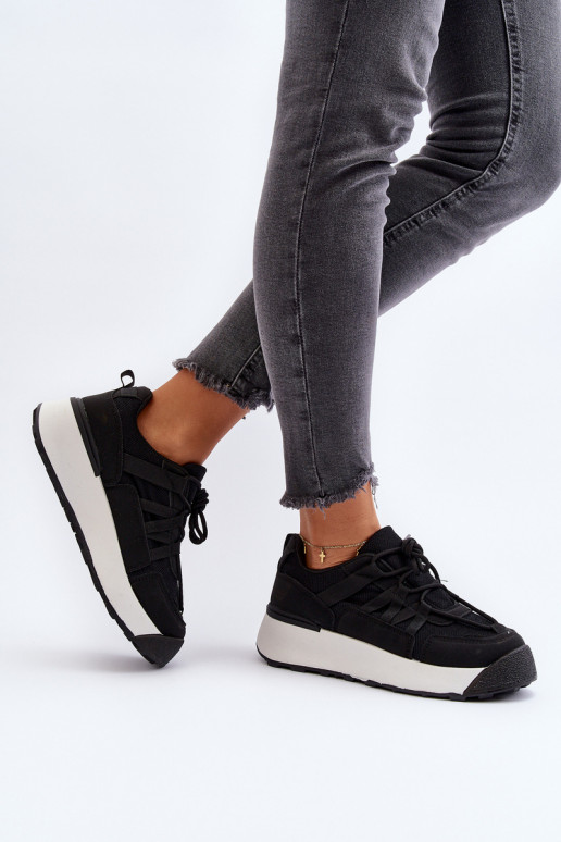 Scarpe sportive da donna, scarpe da ginnastica colore nero Phyrena