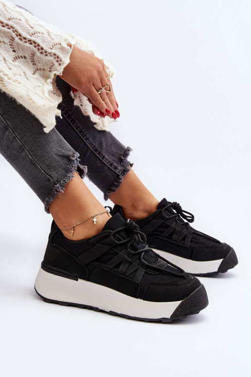 Scarpe sportive da donna, scarpe da ginnastica colore nero Phyrena