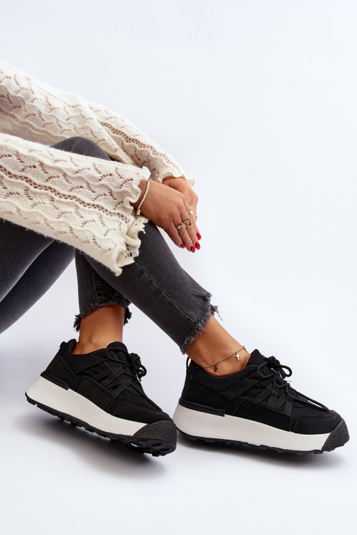 Scarpe sportive da donna, scarpe da ginnastica colore nero Phyrena