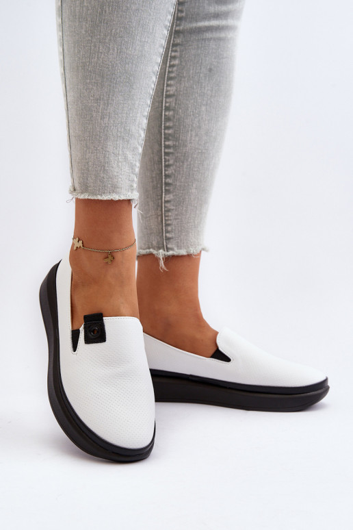 Femminile espadrillas Pelle con una piattaforma Colore bianco Tigera