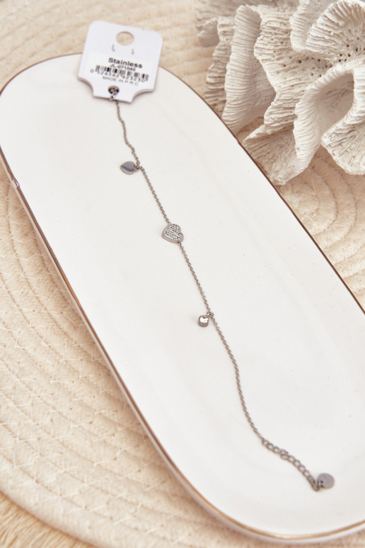 Bracciale per le gambe Con I Cuori color argento