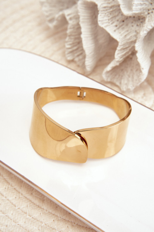 Gładka Un braccialetto dall acciaio inossidabile colore dorato