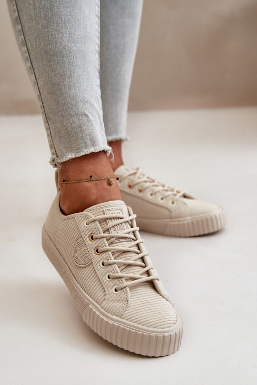 Velluto Scarpe per il tempo libero riscaldamento Big Star OO274812 Hi-Poly System beige