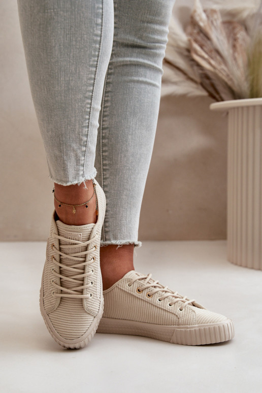 Velluto Scarpe per il tempo libero riscaldamento Big Star OO274812 Hi-Poly System beige