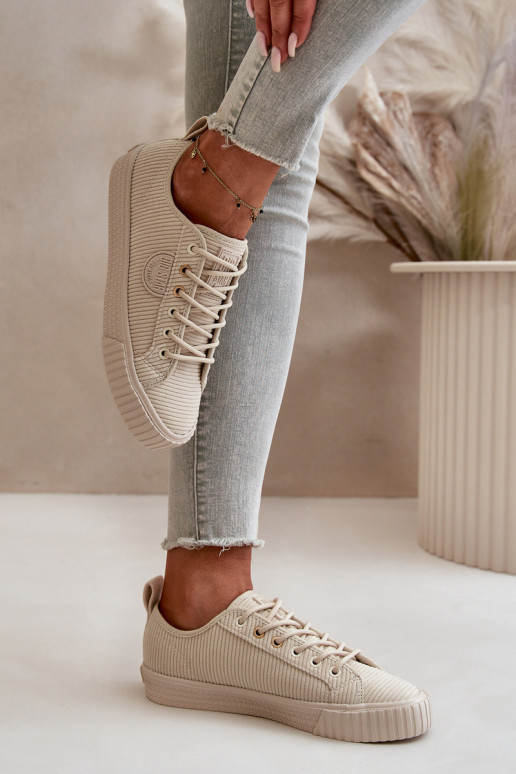 Velluto Scarpe per il tempo libero riscaldamento Big Star OO274812 Hi-Poly System beige