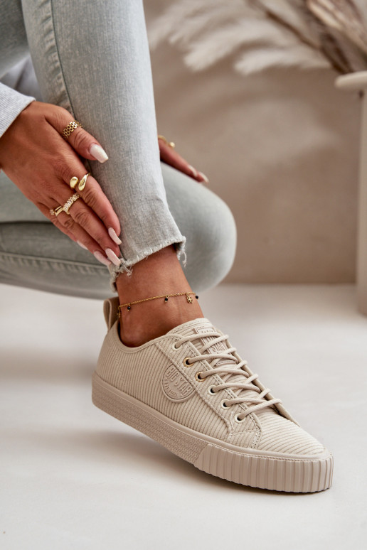 Velluto Scarpe per il tempo libero riscaldamento Big Star OO274812 Hi-Poly System beige