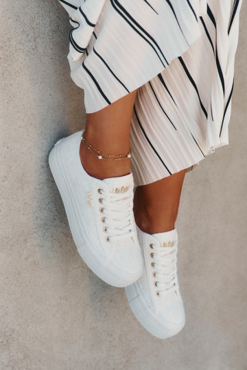 Scarpe per il tempo libero con pizzo Lee Cooper LCIN-25-31-3438L Colore bianco