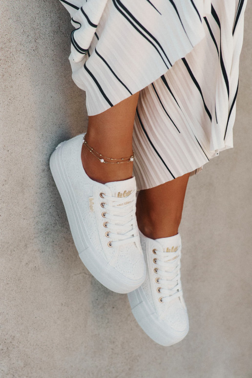 Scarpe per il tempo libero con pizzo Lee Cooper LCIN-25-31-3438L Colore bianco