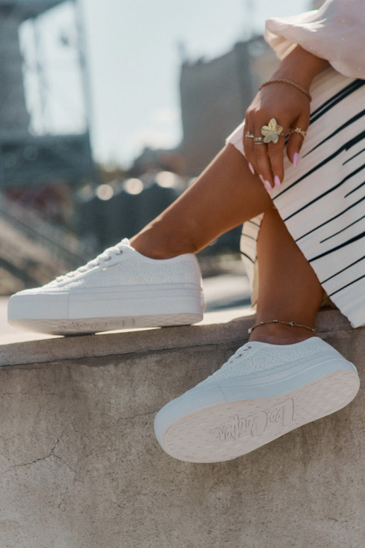 Scarpe per il tempo libero con pizzo Lee Cooper LCIN-25-31-3438L Colore bianco