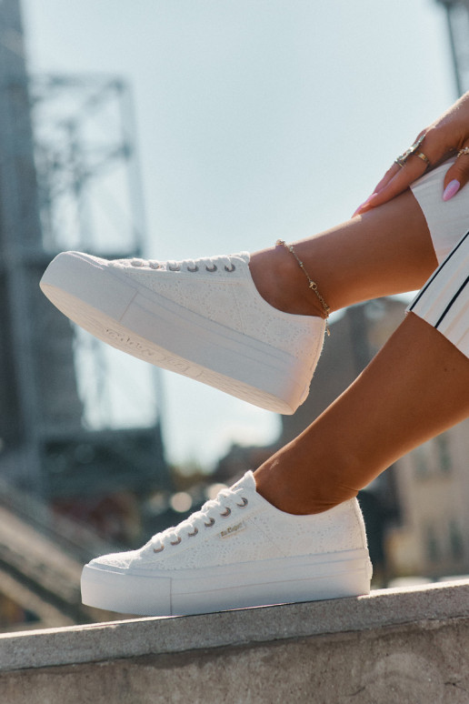 Scarpe per il tempo libero con pizzo Lee Cooper LCIN-25-31-3438L Colore bianco