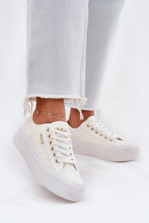 Scarpe per il tempo libero con pizzo Lee Cooper LCIN-25-31-3438L Colore bianco