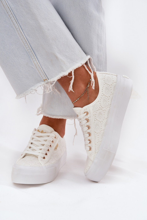 Scarpe per il tempo libero con pizzo Lee Cooper LCIN-25-31-3438L Colore bianco