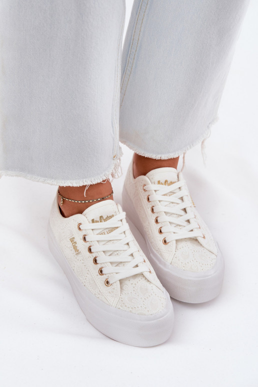 Scarpe per il tempo libero con pizzo Lee Cooper LCIN-25-31-3438L Colore bianco