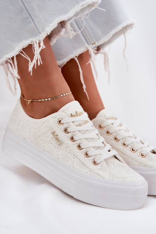 Scarpe per il tempo libero con pizzo Lee Cooper LCIN-25-31-3438L Colore bianco