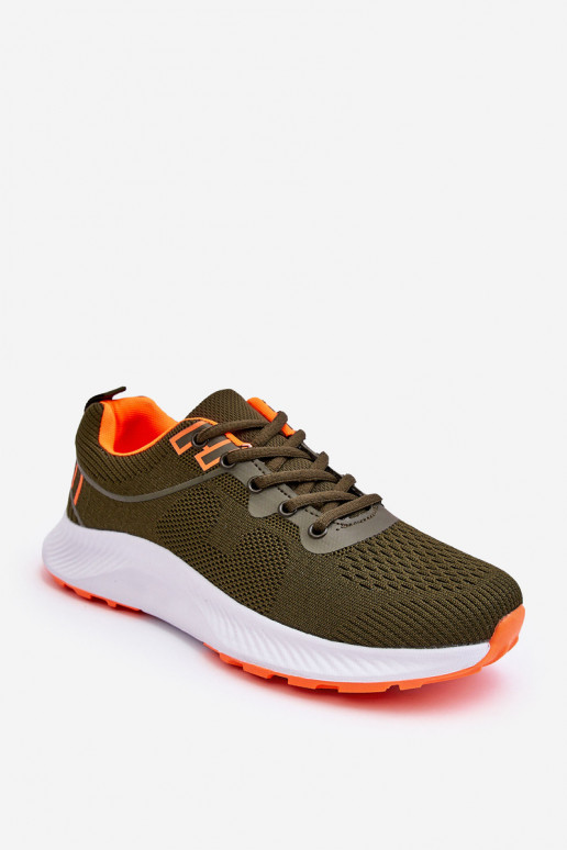 Elegantello classico Deveschio Stile sportivo scarpe con lacci colore kaki Jasper