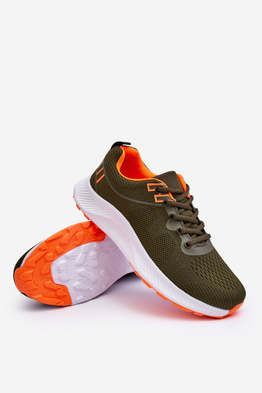 Elegantello classico Deveschio Stile sportivo scarpe con lacci colore kaki Jasper