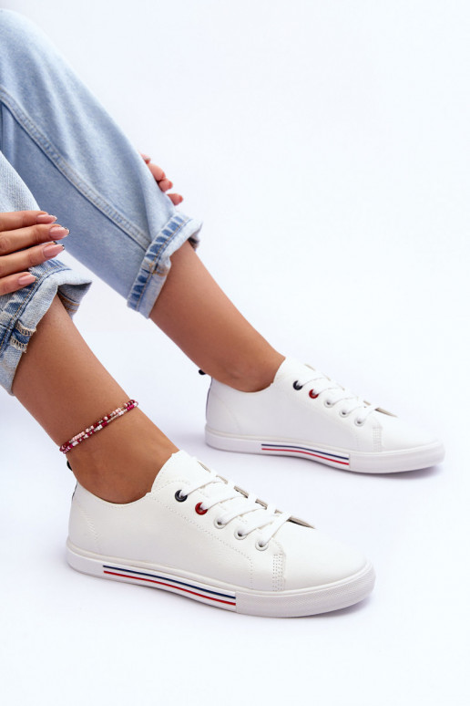 Pelle scarpe da ginnastica Femminile Colore bianco Mossaia