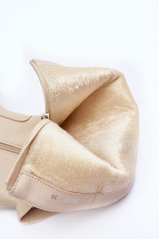 stivali con uno stivale Metà polpaccio colore avorio Lizames