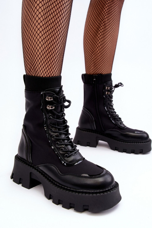 Pelle Fatto Devessiccio Stivali da equitazione alti colore nero Seloma