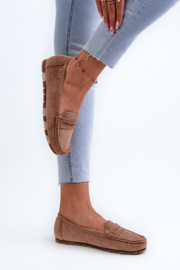 mocassini da donna in ecopelle scamosciataoAe Big Star NN274930 Memory Foam System beige 2