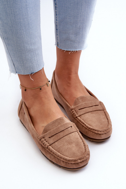 mocassini da donna in ecopelle scamosciataoAe Big Star NN274930 Memory Foam System beige