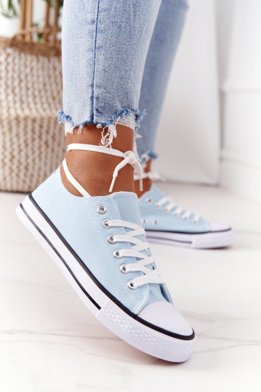 Femminile Elegantello classico scarpe casual azzurro Omertà
