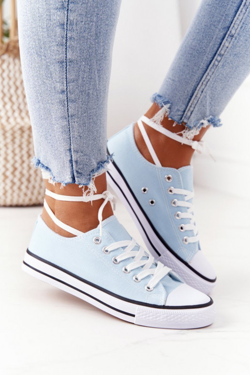 Femminile Elegantello classico scarpe casual azzurro Omertà