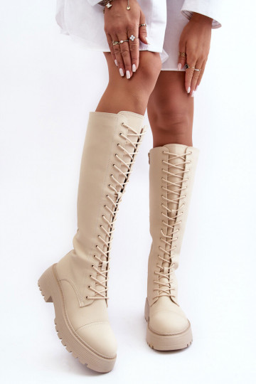 con lacci riscaldamento stivali scarpe con fiori di ciliegio Contro la strada beige Bergdis 2