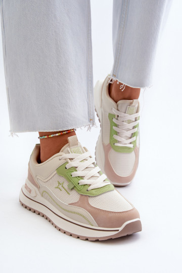 Scarpe da donna modello sportivo Big Star NN274A091 sabbia-verde