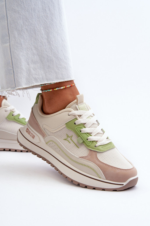 Scarpe modello sneakers Femminile Big Star NN274A091 beige-colore verde