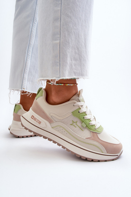 Scarpe modello sneakers Femminile Big Star NN274A091 beige-colore verde