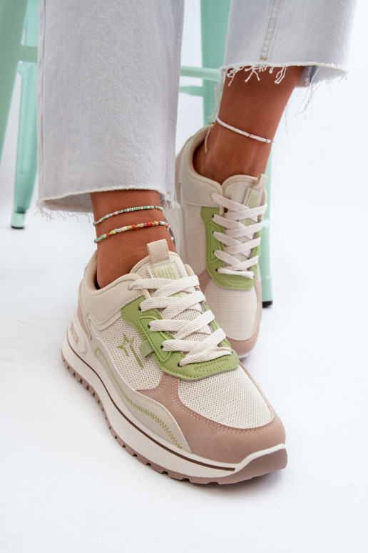 Scarpe modello sneakers Femminile Big Star NN274A091 beige-colore verde