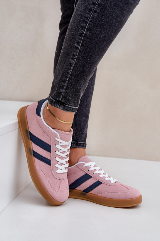 Scarpe modello sneakers Basso per le donne colore rosa EnnorAen