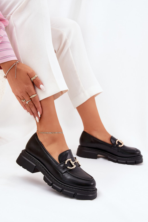 mocassini da donna Eko Pelle Ze colore doratom Detalem colore nero Ravalissea