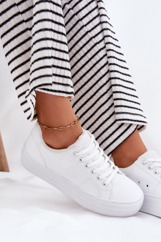 Eko Pelle Scarpe per il tempo libero con una piattaforma Big Star RR274298 Colore bianco