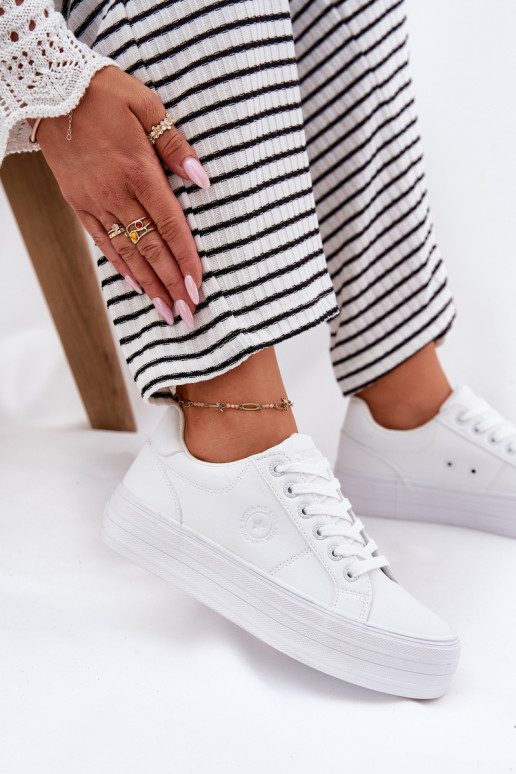 Eko Pelle Scarpe per il tempo libero con una piattaforma Big Star RR274298 Colore bianco