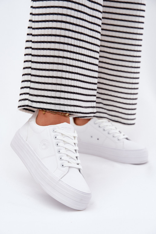 Eko Pelle Scarpe per il tempo libero con una piattaforma Big Star RR274298 Colore bianco