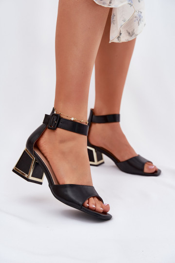 Sandali con tacco alto da donna colore nero Zennia