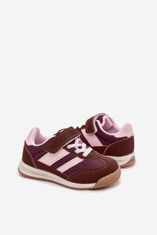 Scarpe da ginnastica per bambini scarpe da ginnastica con chiusure adesive colore marrone Viona